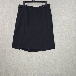 Black Lany Bryant Womens Skirt With Button Accents Size 16